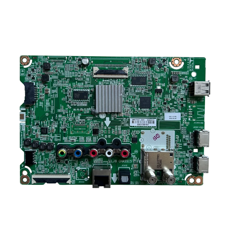 Tarjeta Principal LG EBU65404910 | LK5700PDC – Vista Frontal Main Board LG EBU65404910 para TVs 43/49LK5700PDC – vista frontal con HDMI, USB, LAN y sintonizador