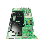Main Board LG EBU65405101 vista diagonal derecha con blindaje negro y conectores LVDS al panel