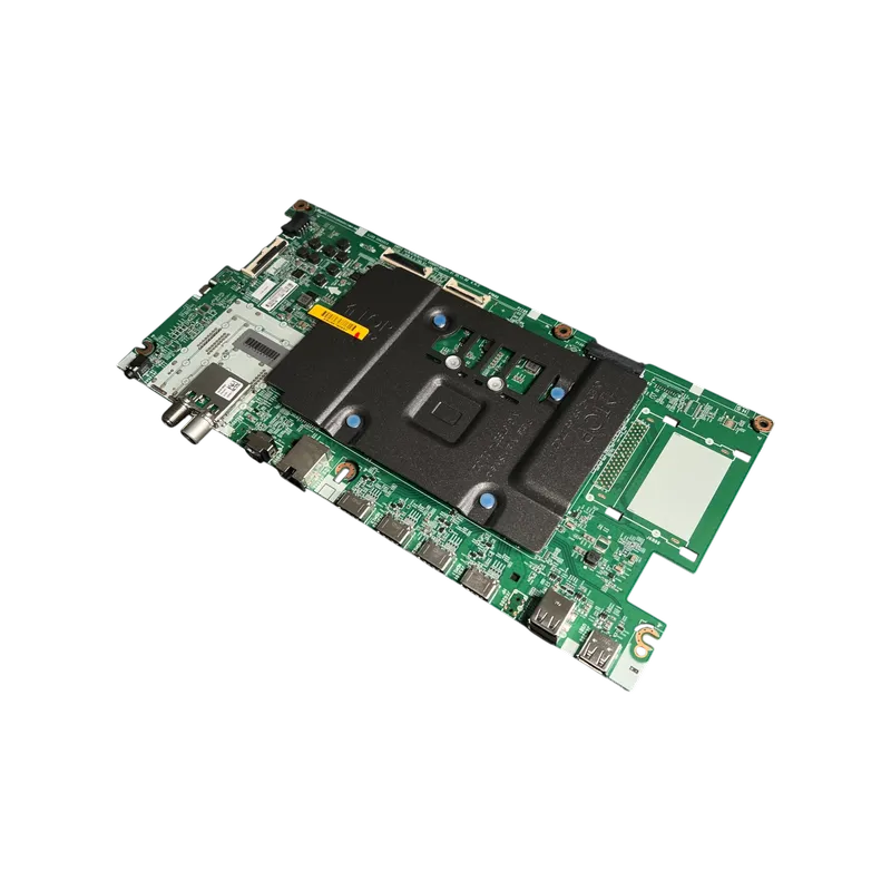 EBU66792601 Mainboard LG OLED C2 | Vista en ángulo Main Board LG EBU66792601 para OLED C2 – vista en ángulo con blindaje negro