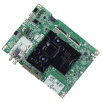 Mainboard LG EBU66983001 vista 3/4 con blindaje central y conectores LVDS