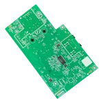 PCB EBR30169505 vista trasera en ángulo con microcontrolador y zonas serigrafiadas
