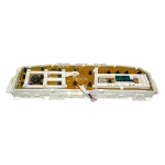 Main Board DC92-01753G para lavadora Samsung, vista lateral de los conectores