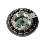 Motor BLDC DD Samsung DC93-00310B ensamblado; estator con bobinas y núcleo central, vista superior.