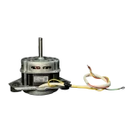 DC81-00715A vista frontal centrada, eje de salida y cables de conexión