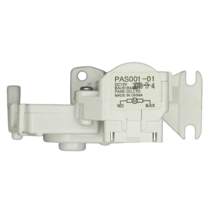 Vista lateral del motor para dispensador de hielo LG con etiqueta de parte EAU61644301