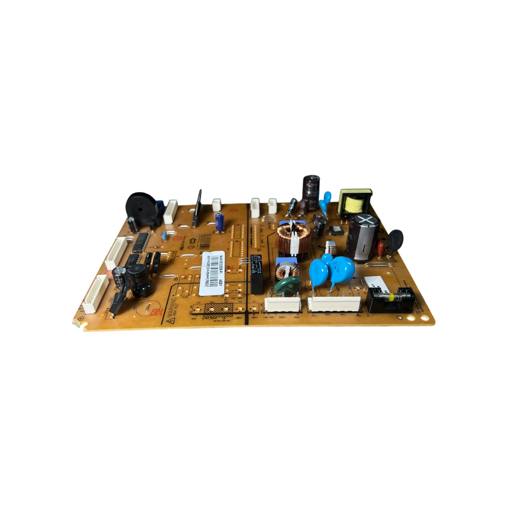 PCB Main Board Samsung DA92-00735A – vista frontal baja con bobina e inductores