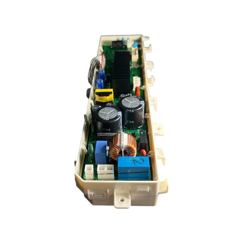 PCB Main Board lavadora Samsung DC92-02551C vista frontal con bobina de cobre y capacitores