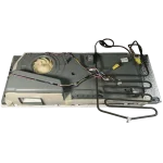 Cubierta de congelador DA97-20713A Samsung con turbina visible y serpentín de resistencia, vista superior.