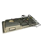 DA97-20713A Samsung, perspectiva tres cuartos izquierda; ductos, espuma aislante y resistencia de deshielo.