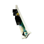 Tarjeta DC92-02388K Samsung, vista lateral; conectores multipin y aletas del disipador en primer plano.