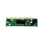 Placa de control DC92-02388K Samsung, vista frontal; disipador central, transformador y dos capacitores de gran tamaño.