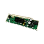 Main Board DC92-02388K Samsung, tres cuartos; disipador negro, transformador amarillo y capacitores de filtro.