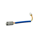 Sensor de humedad Samsung DA32-00034B visto por la cara perforada; arnés azul.