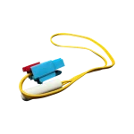 Sensor de temperatura Samsung DA32-00011C en perspectiva; cápsula NTC y conector azul.