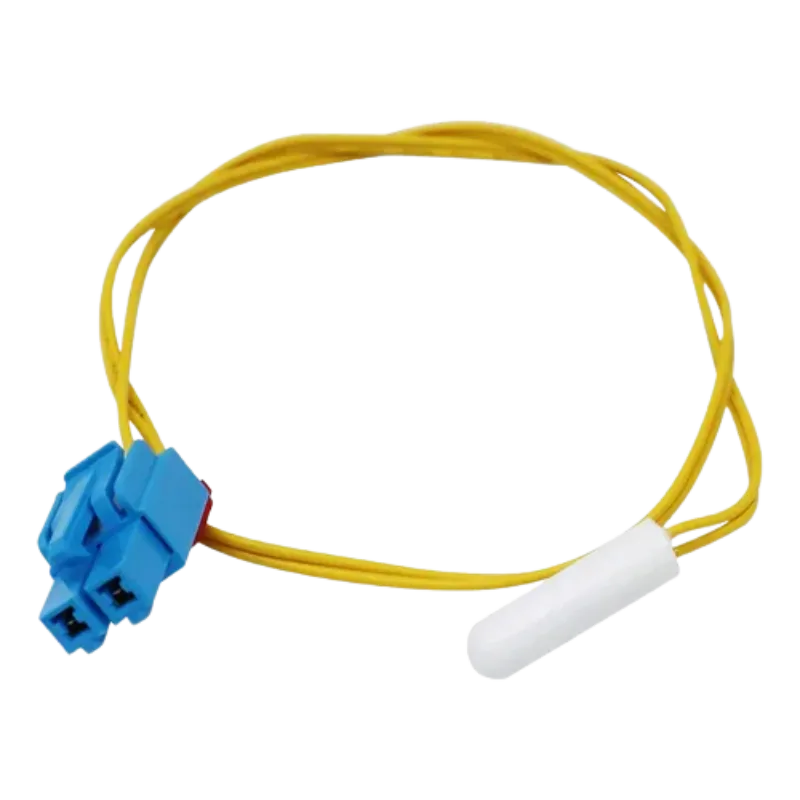 Sensor de temperatura Samsung DA32-10105X para freezer, arnés amarillo con cápsula blanca y conector azul