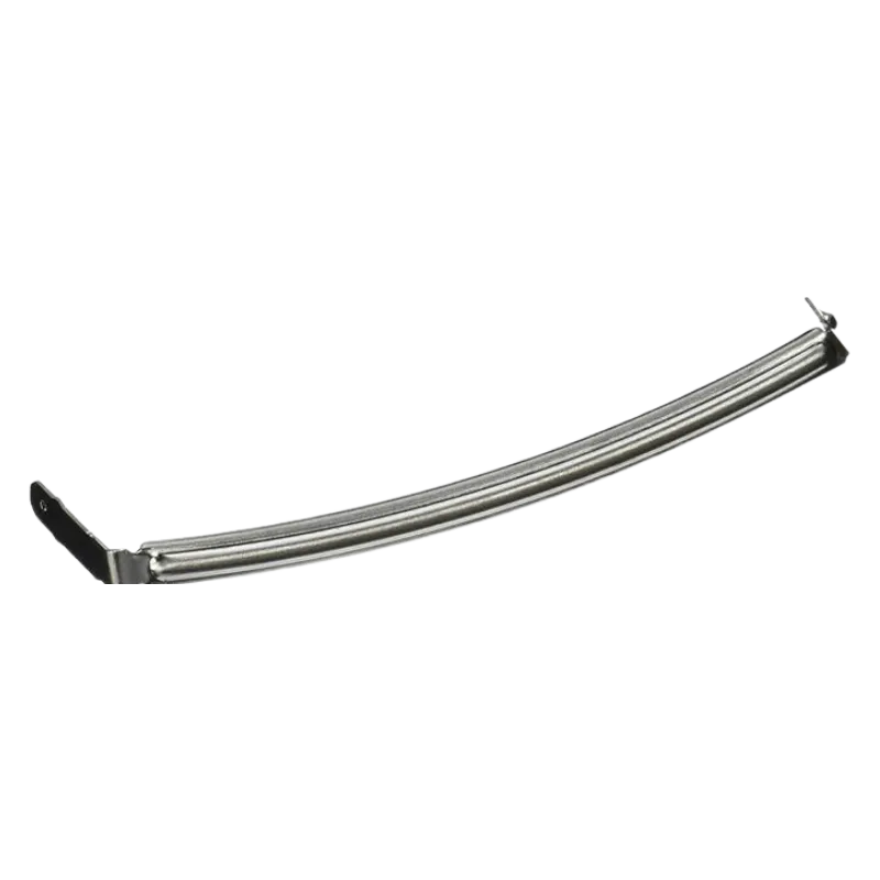 Sensor de humedad Samsung DC61-02627A vista frontal con barra curvada y soportes metálicos para secadora