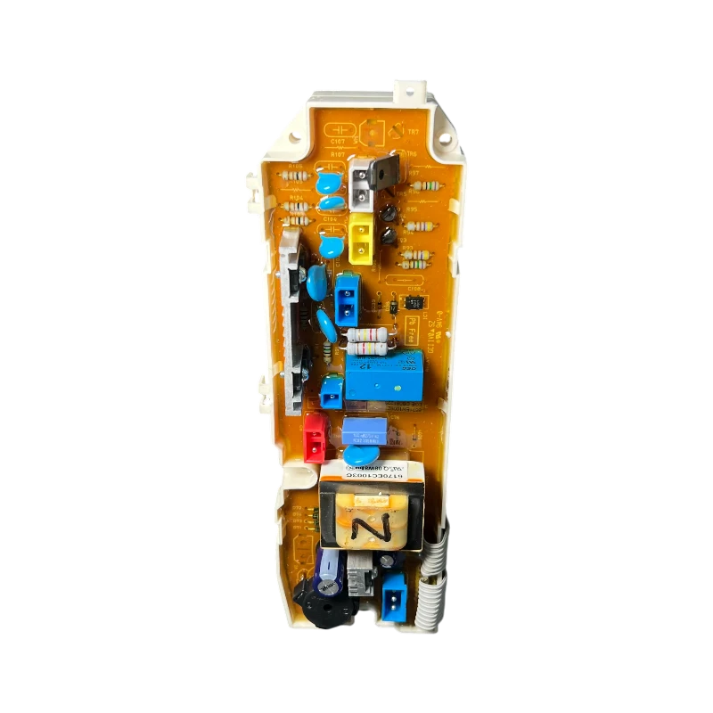Tarjeta display LG 6871EN1009Z para lavadora, vista frontal con transformador, relés y conectores