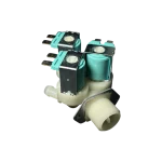 DC62-00142G – Perspectiva con soporte Válvula de agua Samsung DC62-00142G 3 vías, perspectiva con soporte y entrada roscada