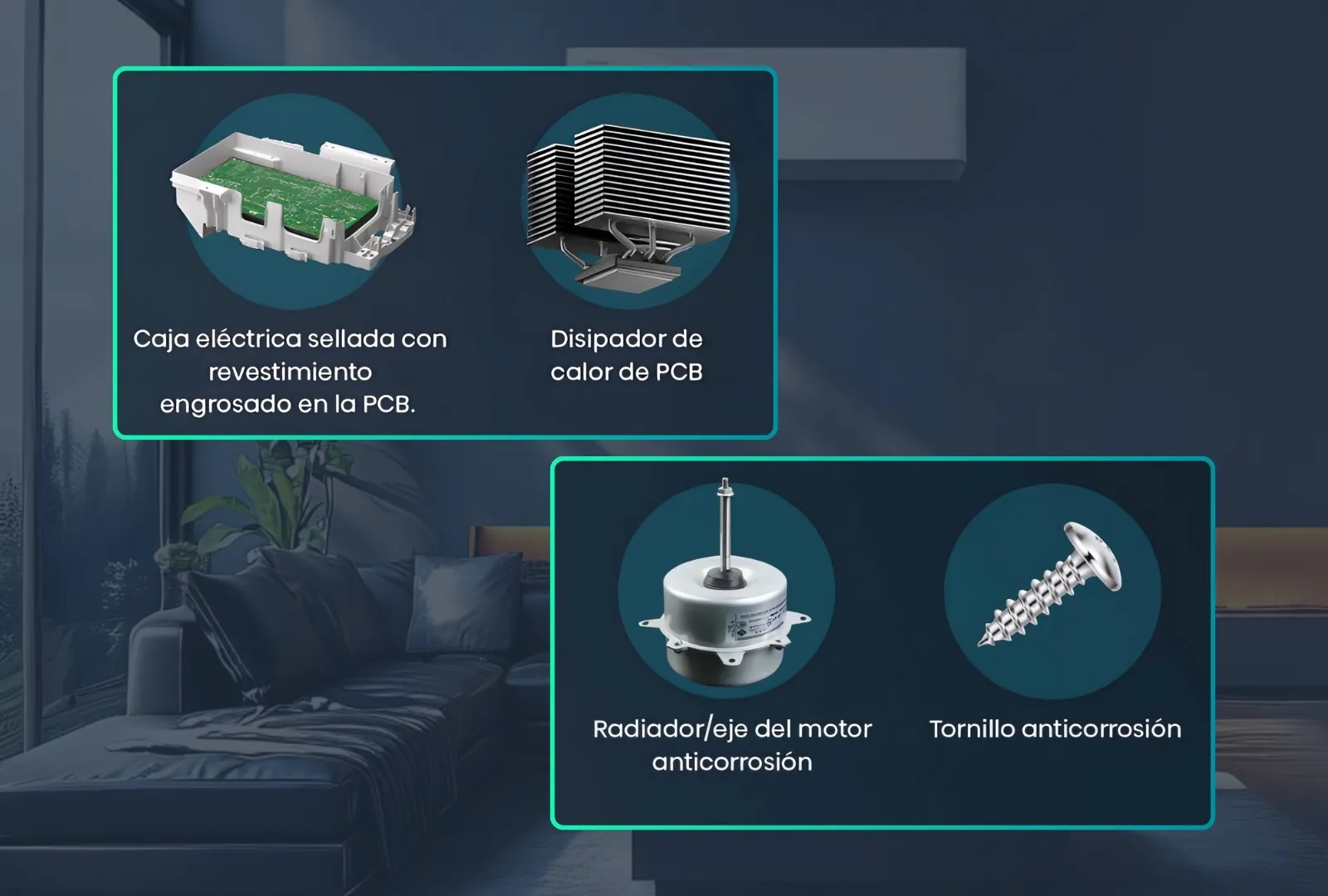 aire acondicionado esmeralda 6 panel tactil