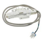 Interruptor de puerta Samsung DC34-00025E, parte frontal y conector