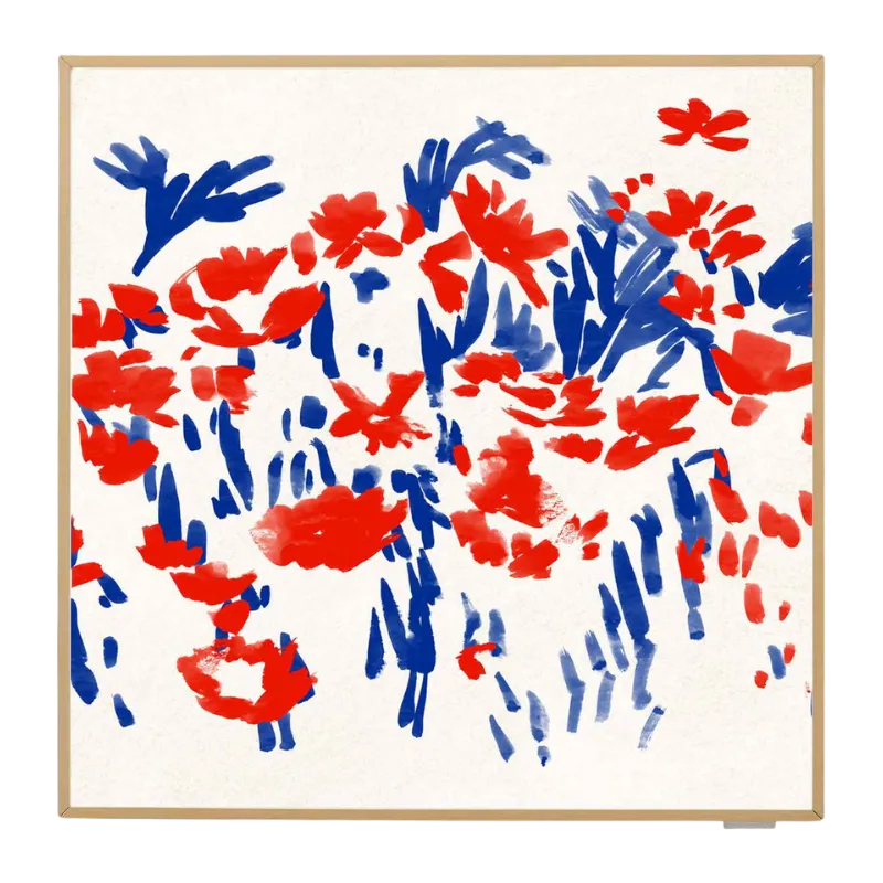 Aire acondicionado LG Artcool Gallery VG122H5 visto de frente como cuadro, panel personalizable