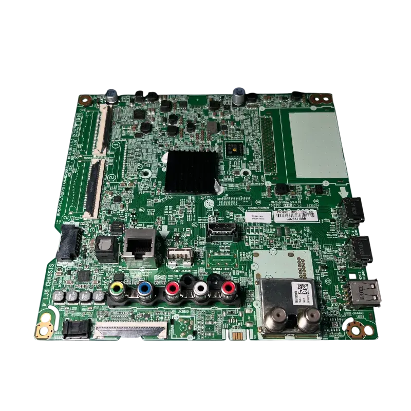 Main Board LG EBU64607408 para TV 65UK6350PDC, tarjeta principal original con entradas HDMI, USB y conectores de red.