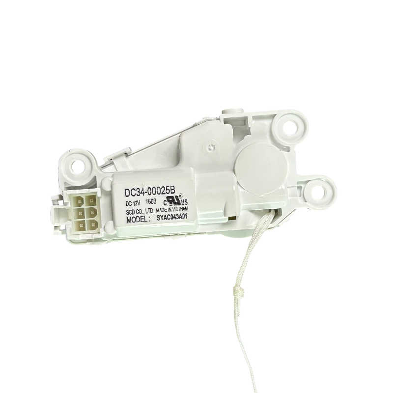 Vista trasera del interruptor de puerta DC34-00025B para lavadora Samsung WA18J6730LP/AP.