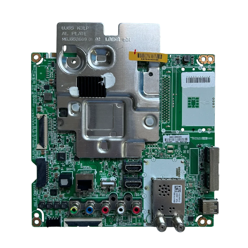 Main Board LG EBT64440105 vista frontal con blindaje metálico
