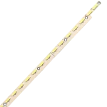 Vista posterior de la barra LED compatible con Panasonic TC-50A400H y TC-50AS600H.