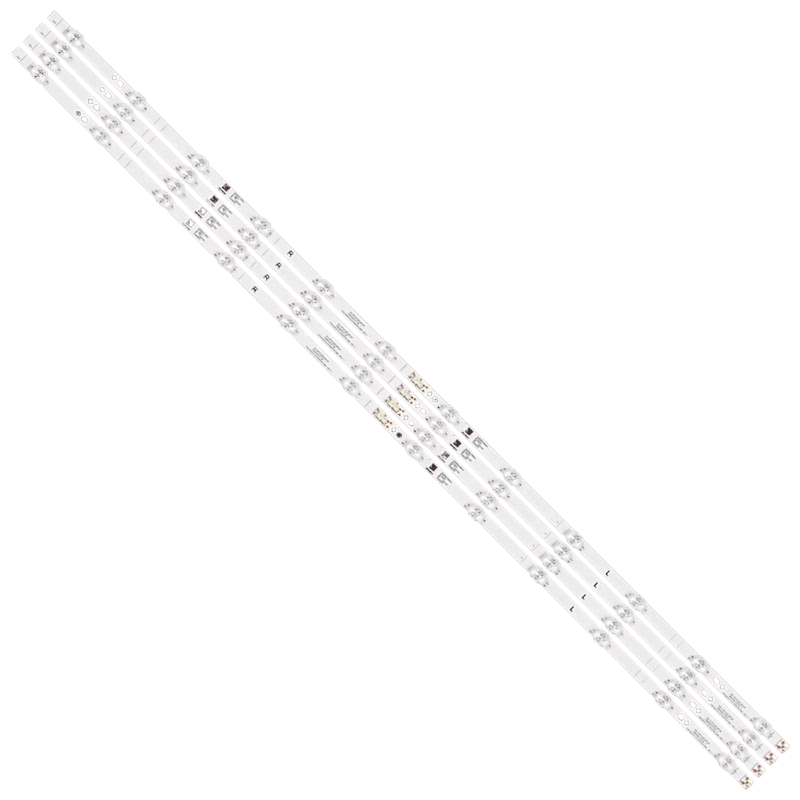 Vista frontal del kit de barras LED compatible con Hisense, Toshiba y Roku de 55 pulgadas.