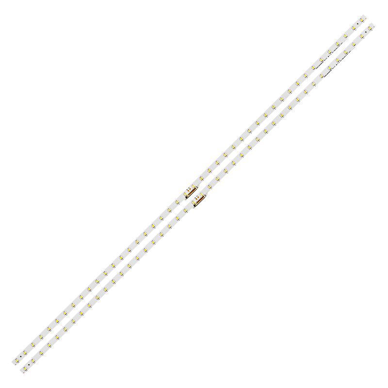 Vista frontal del kit de barras LED compatible con Samsung QN49Q60RATFZXA.