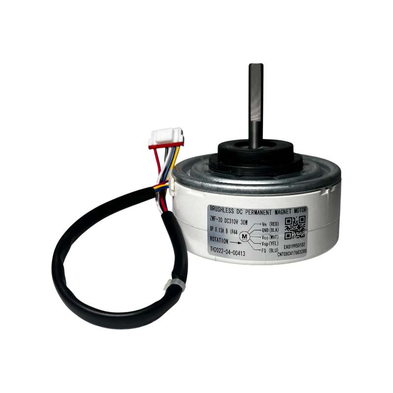 Motor Fan Brushless DC ZWF-30 30W para aire acondicionado, eje y carcasa metálica