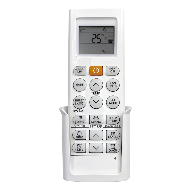 Control remoto LG AKB75215401 vista frontal para aire acondicionado Mini Split