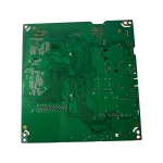 Imagen de detalle de la main board EBU65687001 para TV LG UM7300 y UM7400, enfocada en chips y componentes electrónicos