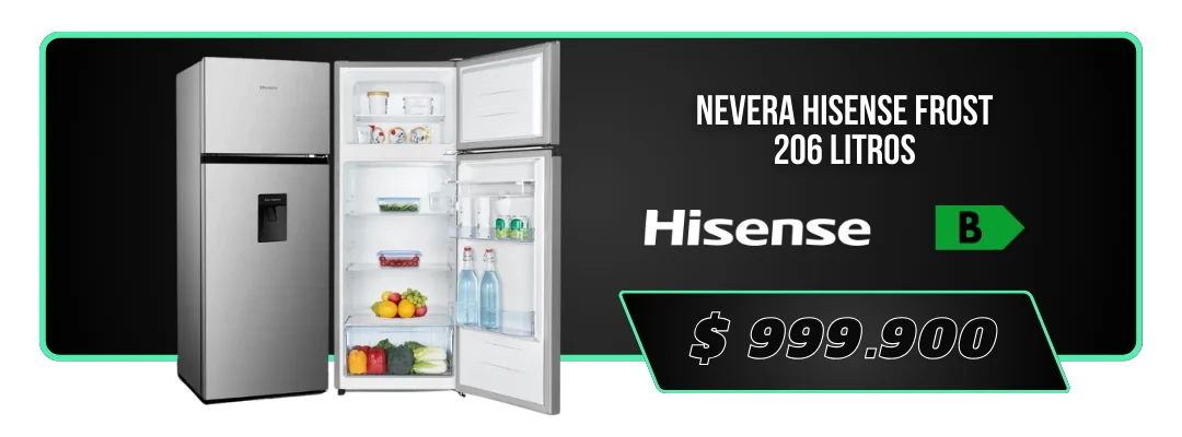 Nevera Hisense Frost 206 Litros
