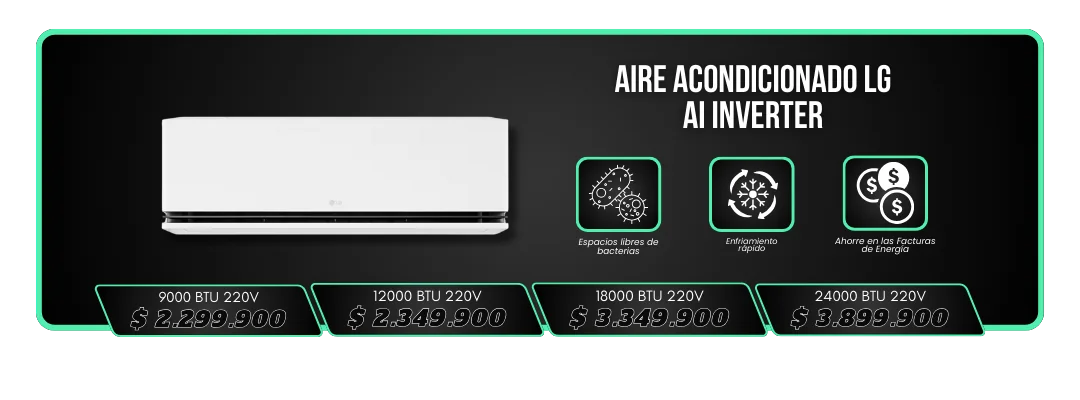Aire Acondicionado LG AI Inverter