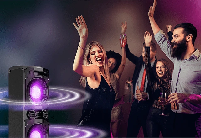 fiesta con altavoz potente fiesta con altavoz potente