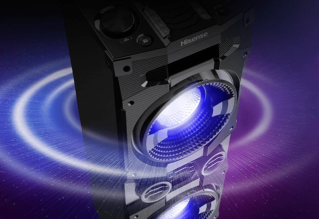 parlante hisense con luces led azules parlante hisense con luces led azules