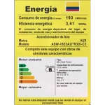 Etiqueta de Eficiencia Energética de Acondicionador de Aire AUX ASW-18E3A2/R3DI-C3 Etiqueta de eficiencia energética de acondicionador de aire AUX modelo ASW-18E3A2/R3DI-C3, con clasificación B y consumo de 193 kWh/mes