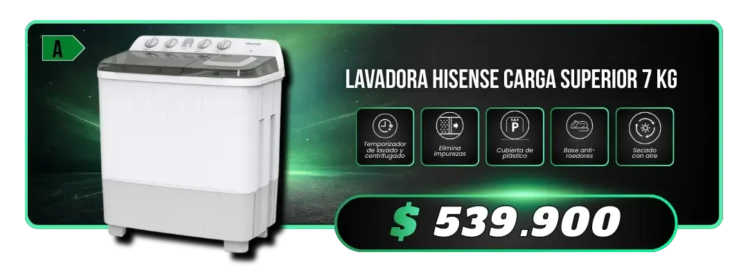 Lavadora Hisense 7kg
