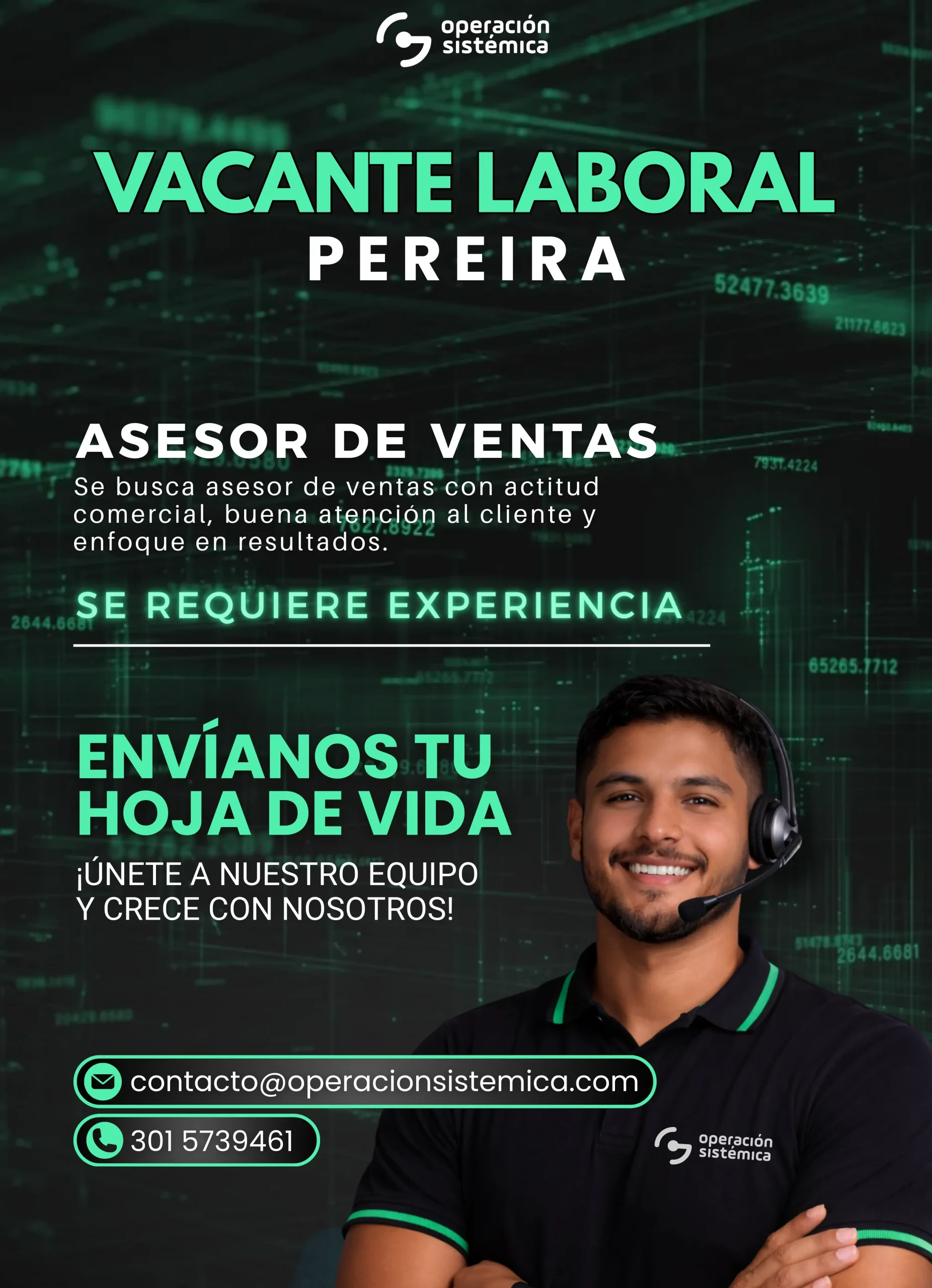 Asesor de ventas Perreira