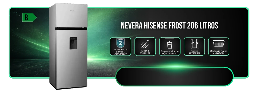 Nevera Hisense 206L