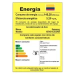 Etiqueta de eficiencia energética del aire acondicionado Samsung AR40H12D0AM