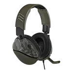 Auriculares gaming con camuflaje gris y negro, tecnología de sonido 7.1, micrófono flexible y diseño ergonómico