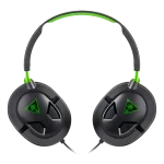 Auriculares negros con detalles verdes y diseño ergonómico para gamers