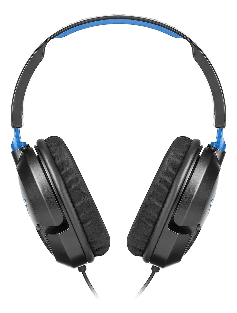 Auriculares negros con detalles en azul, ideales para gaming y audio inmersivo