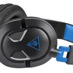 Auriculares gaming con diseño ergonómico, sonido surround y detalles en azul