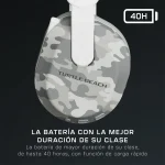 Auriculares Turtle Beach con diseño de camuflaje gris y blanco, batería de larga duración