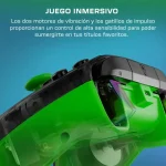 Controlador de juego con tecnología de motores de vibración y gatillos de impulso para una experiencia de juego inmersiva