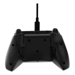 Mando de juego inalámbrico negro con antena y diseño ergonómico para un agarre cómodo